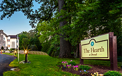 Sign at the Belmont Avenue entrance of the Hearth at Drexel in Bala Cynwyd, PA