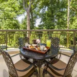 hearth at drexel residents can enjoy the outdoors from our patio, with a great view of the forest